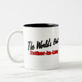 De beste schoonvader ter wereld tweekleurige koffiemok (Links)