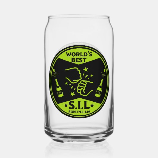 De beste schoonzoon ter wereld blikvorm glas (Achterkant)