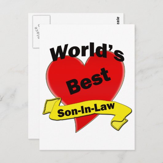 De beste schoonzoon ter wereld briefkaart (Voorkant / Achterkant)