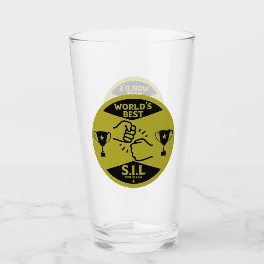 De beste schoonzoon ter wereld glas (Voorkant)