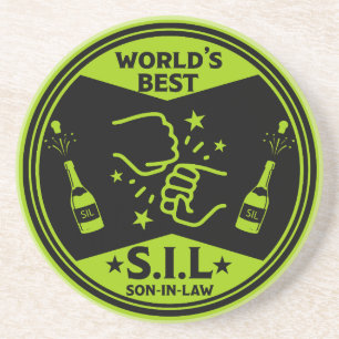 De beste schoonzoon ter wereld zandsteen onderzetter