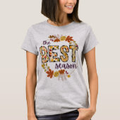 De beste seizoen doodle letters herfst T-shirt (Voorkant)