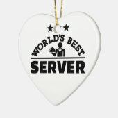 De beste server van de wereld keramisch ornament (Links)