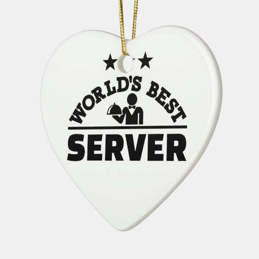 De beste server van de wereld keramisch ornament (Links)