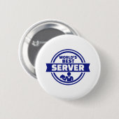 De beste server van de wereld ronde button 5,7 cm (Voorkant /achterkant)