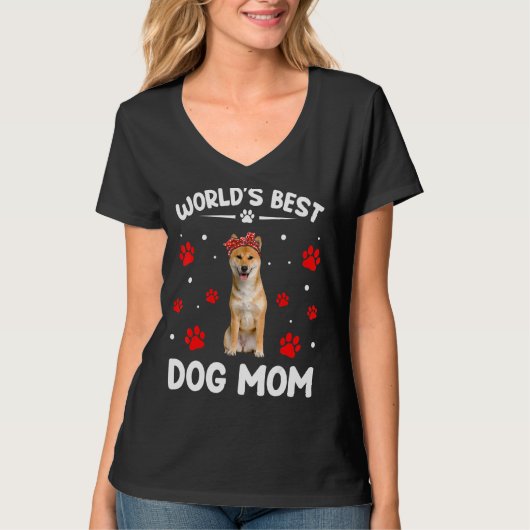 De beste Shiba Inu Dog Mam Funny Moederdag ter wer T-shirt (Voorkant)