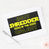 De beste shredder in de melkweg rechthoekige sticker (Envelop)