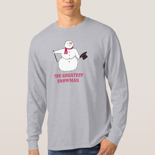 De beste Snowman T-shirt met lange mouwen (Voorkant)