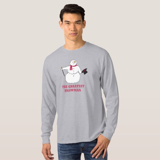 De beste Snowman T-shirt met lange mouwen (Voorkant volledig)
