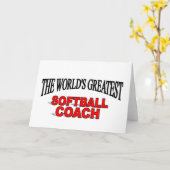 De beste softbalcoach ter wereld kaart (Gele Bloem)