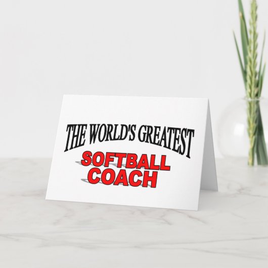 De beste softbalcoach ter wereld kaart (Voorkant)