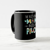 De beste soort moeder verhogen piloot beste cadeau mok (Voorkant links)