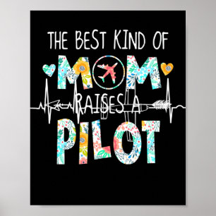 De beste soort moeder verhogen piloot beste cadeau poster