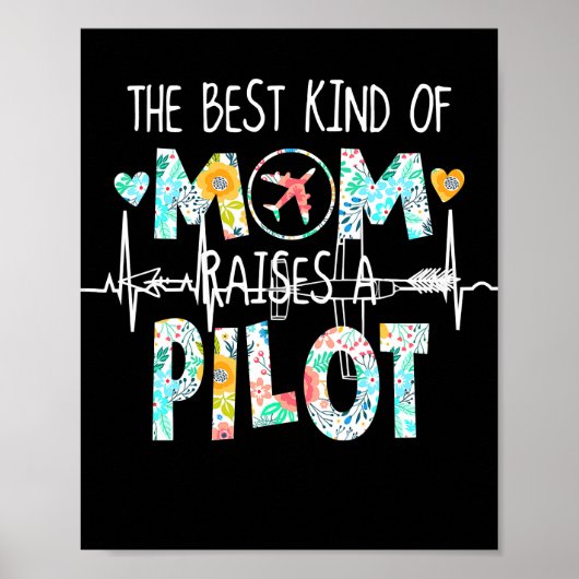 De beste soort moeder verhogen piloot beste cadeau poster (Voorkant)