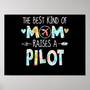 De beste soort moeder verhogen piloot beste cadeau poster