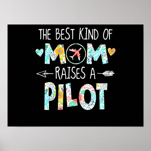 De beste soort moeder verhogen piloot beste cadeau poster (Voorkant)