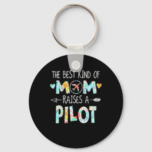 De beste soort moeder verhogen piloot beste cadeau sleutelhanger