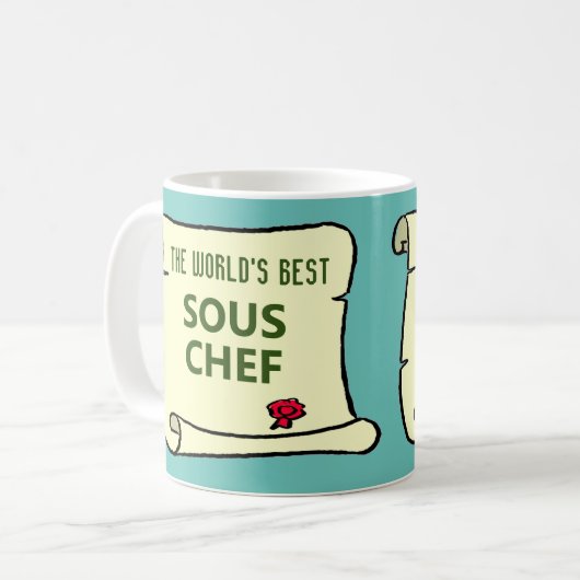 De beste sous Chef ter wereld. Koffiemok (Voorkant links)