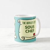 De Beste Souschef van de Wereld. Koffiemok (Voorkant rechts)