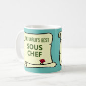 De Beste Souschef van de Wereld. Koffiemok (Voorkant links)