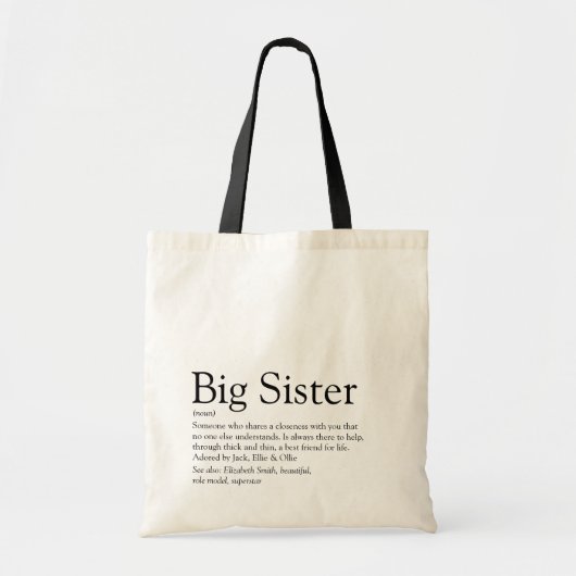 De beste spaarzuster-definitie ter wereld tote bag (Voorkant)