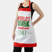 De beste spaghetti-Chef ter wereld - rood wit groe Schort (Insitu)