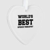 DE BESTE SPEECH THERAPIST VAN DE WERELD ORNAMENT (voorkant)