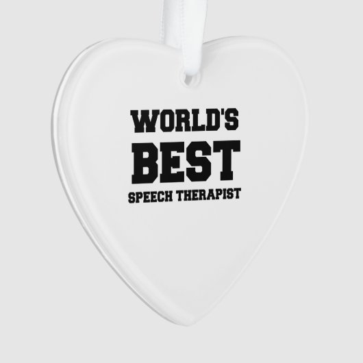 DE BESTE SPEECH THERAPIST VAN DE WERELD ORNAMENT (voorkant)