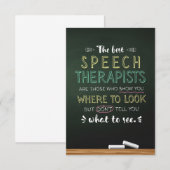 De beste Speech Therapists Bedankkaart (Voorkant / Achterkant)