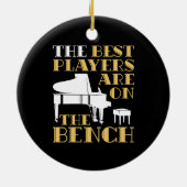 De beste spelers zijn op de bank piano keramisch ornament (Achterkant)
