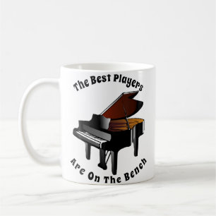 De Beste Spelers Zijn Op De Bank Piano Muziek Koffiemok