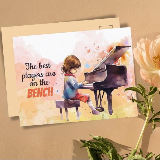 De beste spelers zitten Schattige op de bank Briefkaart