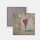 "De Beste Spiegel" Kunstmagneet van Nancy Lefko Magneet (Voorkant / Achterkant)