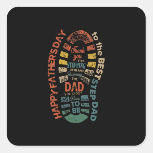 De beste stap die pa je bedankt voor je inzet vierkante sticker