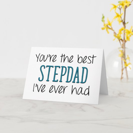 De beste Stepdad die ik ooit heb gehad, grappige V Kaart (Gele Bloem)