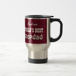 De beste STEPDAD diepere rode, aangepaste cadeau V Reisbeker