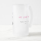 De beste Stepdad Vaderdag Custom ter wereld Matglas Bierpul (Voorkant rechts)