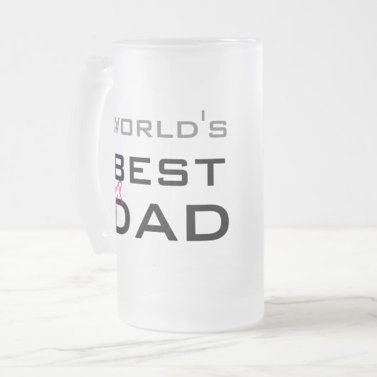 De beste Stepdad Vaderdag Custom ter wereld Matglas Bierpul (Voorkant links)