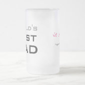 De beste Stepdad Vaderdag Custom ter wereld Matglas Bierpul (Center)