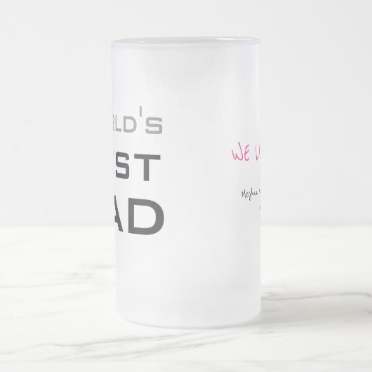 De beste Stepdad Vaderdag Custom ter wereld Matglas Bierpul (Center)