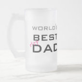 De beste Stepdad Vaderdag Custom ter wereld Matglas Bierpul (Links)