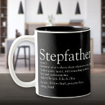 De beste stepfather Stepdad Definition Black ter w Tweekleurige Koffiemok<br><div class="desc">Geef je speciale stiefvader,  stiefvader of papa een unieke gave voor Vaderdag,  verjaardagen,  kerst of elke dag die je wilt shows hoeveel hij voor je betekent. Een perfecte manier om hem te shows hoe geweldig hij elke dag is. Ontworpen door: Thisnotme©</div>