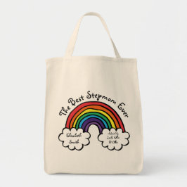De beste Stepmam, Stepmoeder, Regenboog Tote Bag