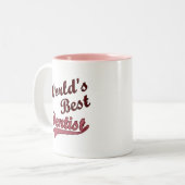 De beste sterkste ter wereld tweekleurige koffiemok (Voorkant links)