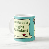 De beste stewardess ter wereld. koffiemok (Voorkant links)