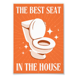De beste stoel in het huis - Grappige badkamermuur Foto Afdruk