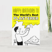 De beste stukadoor ter wereld - Happy Birthday Kaart (Voorkant)