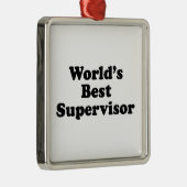 De Beste Supervisor van de wereld Metalen Ornament (Rechts)