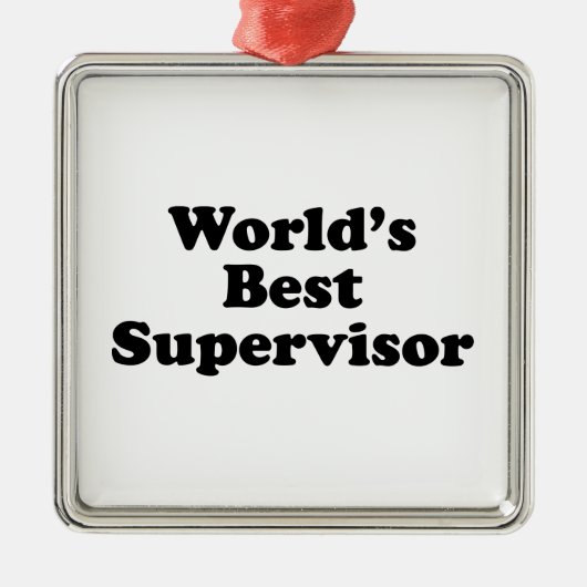 De Beste Supervisor van de wereld Metalen Ornament (Voorkant)