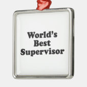 De Beste Supervisor van de wereld Metalen Ornament (Links)